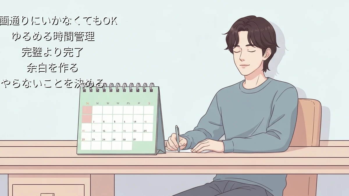 計画通りにいかなくてもOK!忙しい人のための時間管理「ゆるめる」コツ